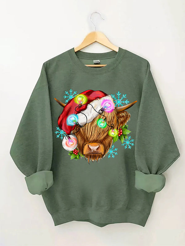 Christmas Highland Cow Sweatshirt
