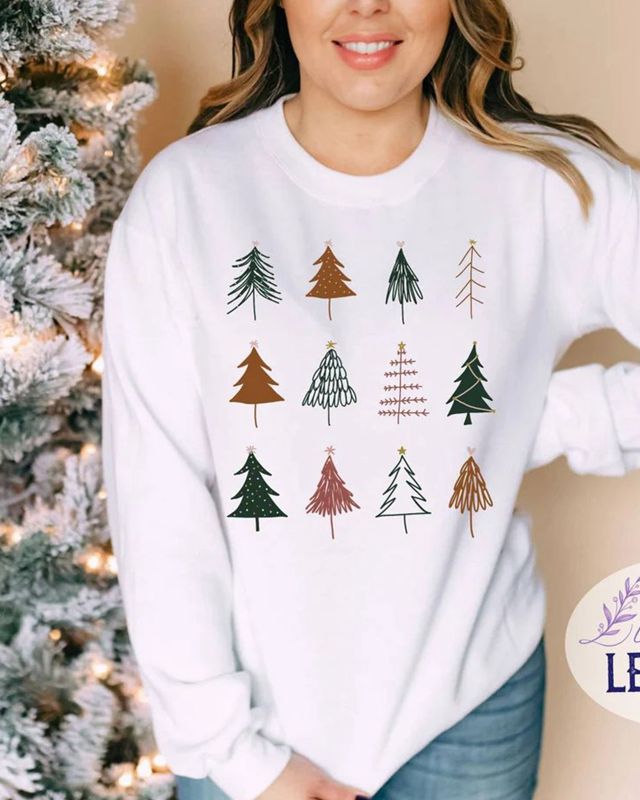 Christmas Trees Sweatshirt Christmas Shirt Winter