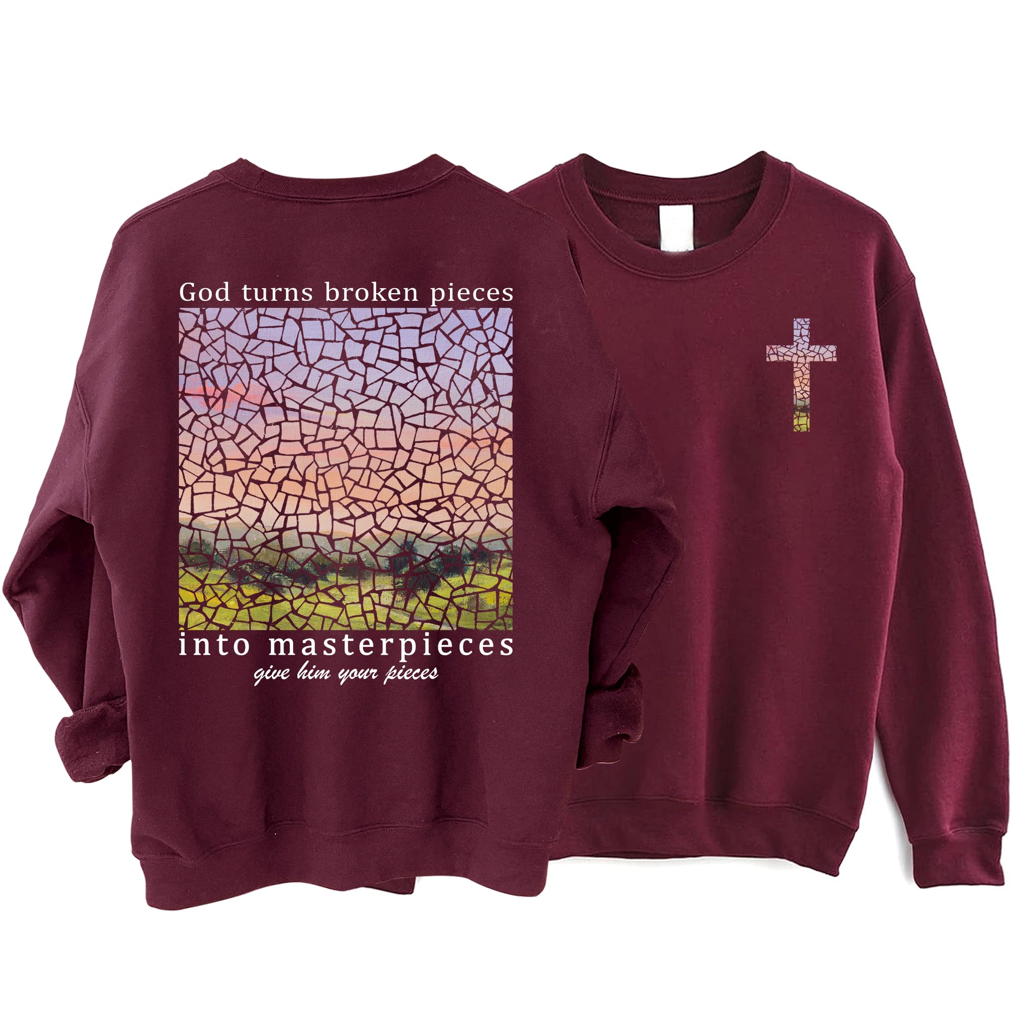 Bible Verse 2 Sided Print Sweatshirt