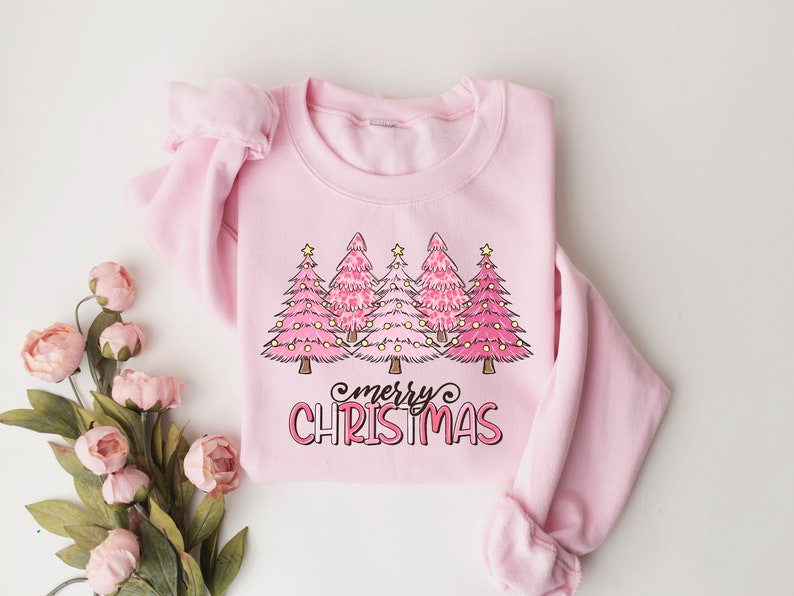 Pink Christmas Tree Sweatshirt