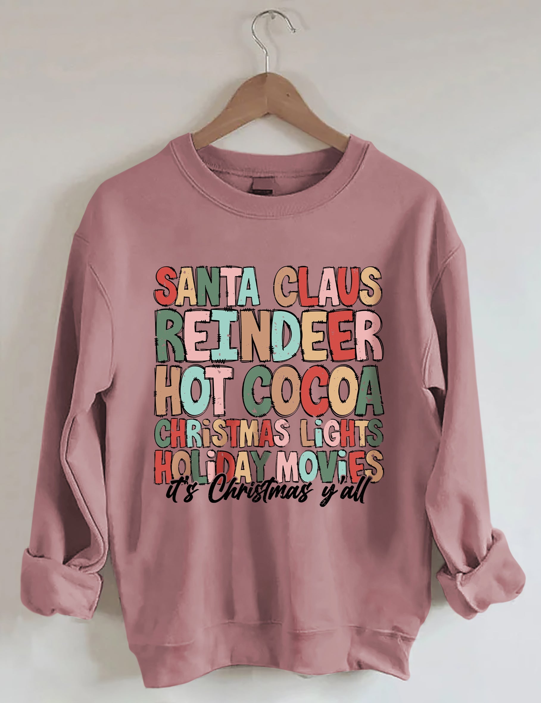 Santa Claus Reindeer Hot Cocoa Sweatshirt
