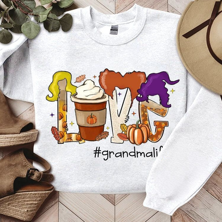 Love Grandma Life Coffee Autumn Sweatshirt