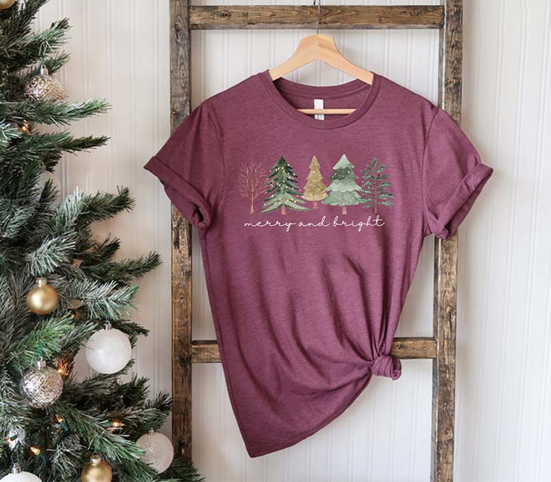 Merry and Bright Trees T-shirt