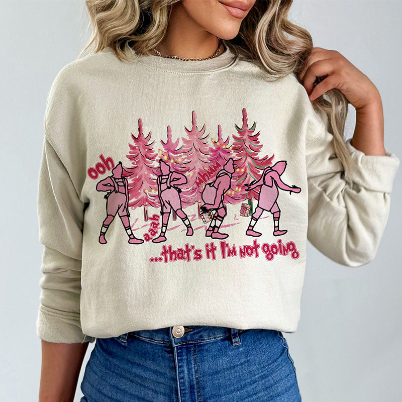 Pink Grnichmas Retro Christmas Sweatshirt