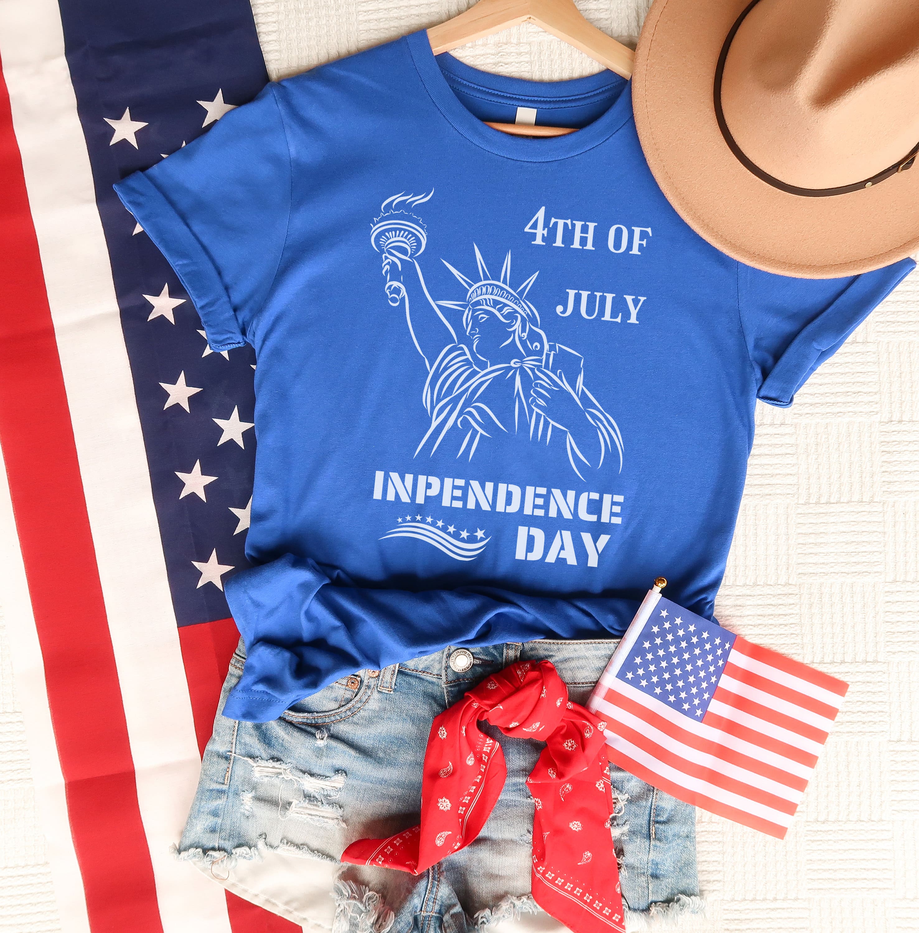 Independence Day 4th of July Print T-shirt