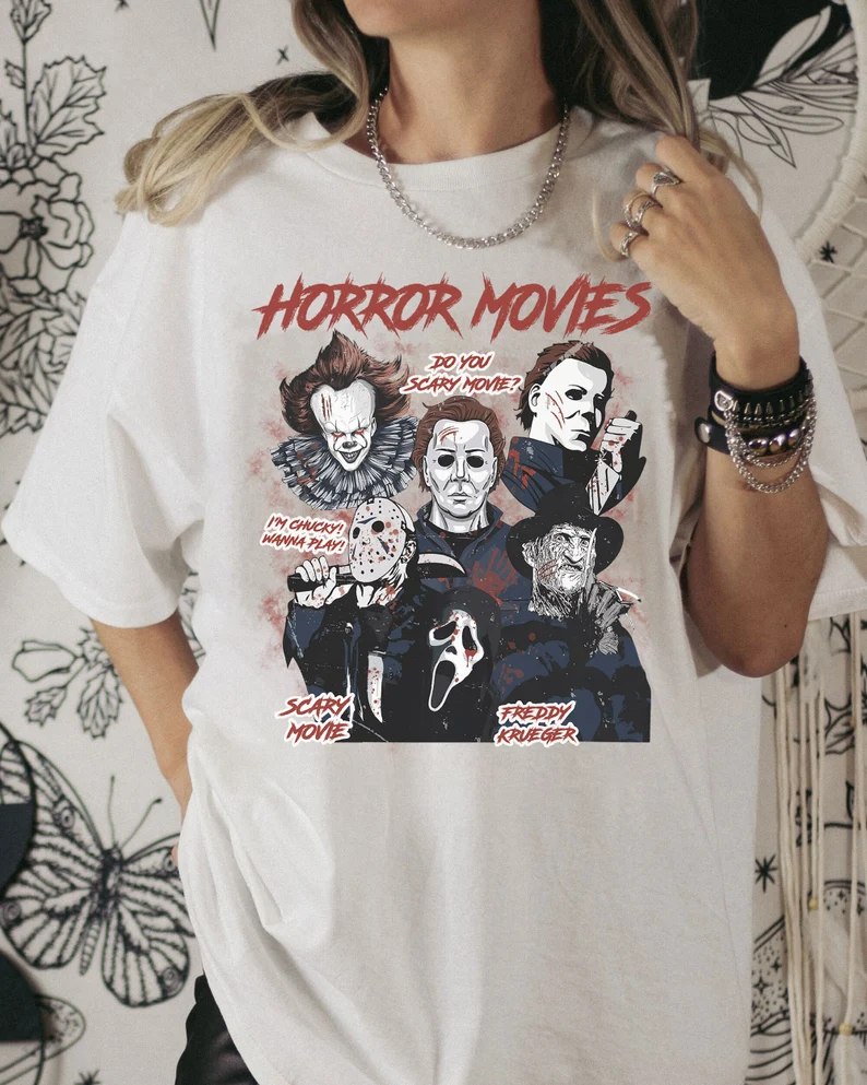 Retro 90s Horror Movies Shirt
