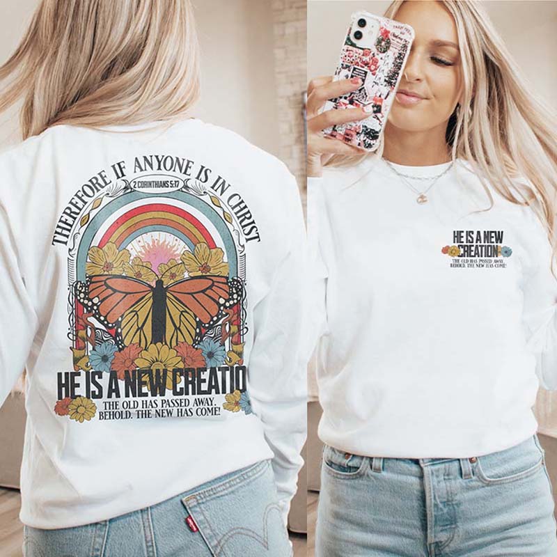 Faith Long Sleeves Bible Verse Sweatshirt