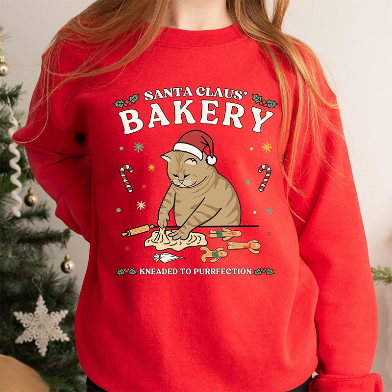 Ugly Christmas Cat Funny Sweatshirt