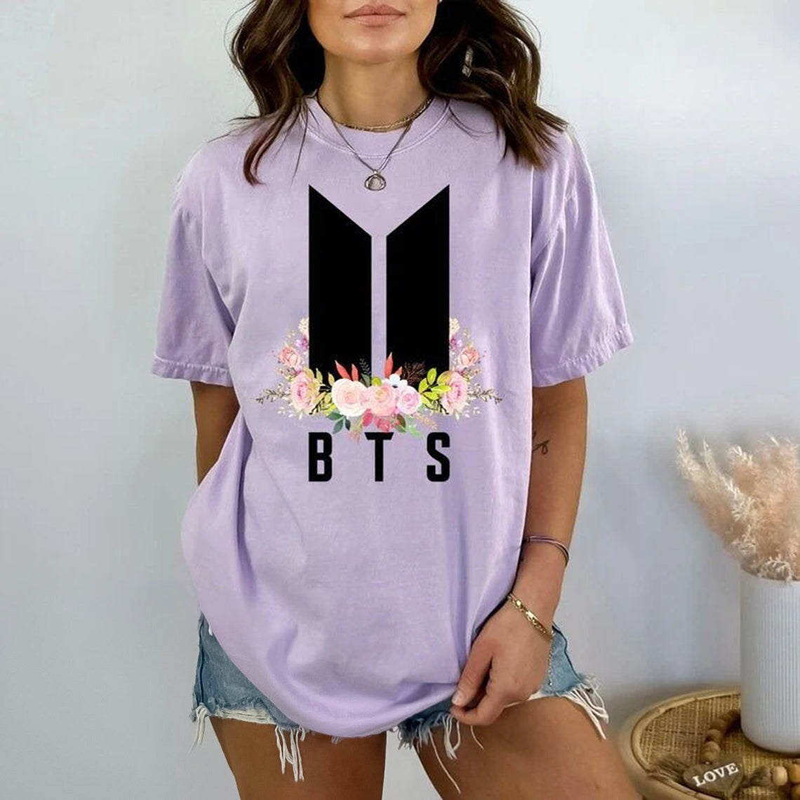 BTS Stay Gold Floral Logo T-shirt