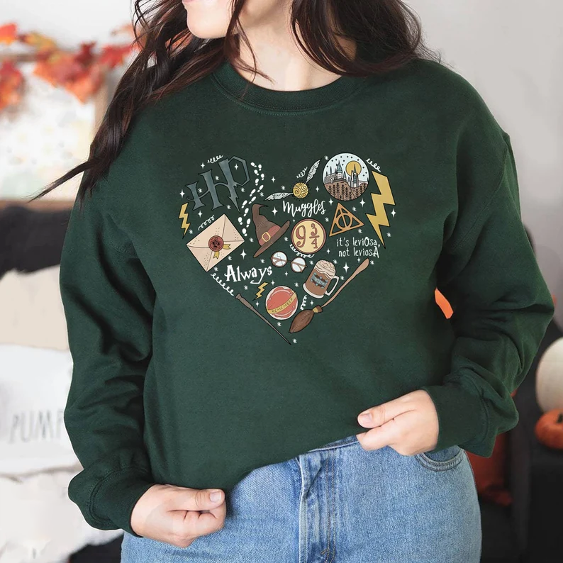 HP Witch Heart Shirt, Wizard Shirt