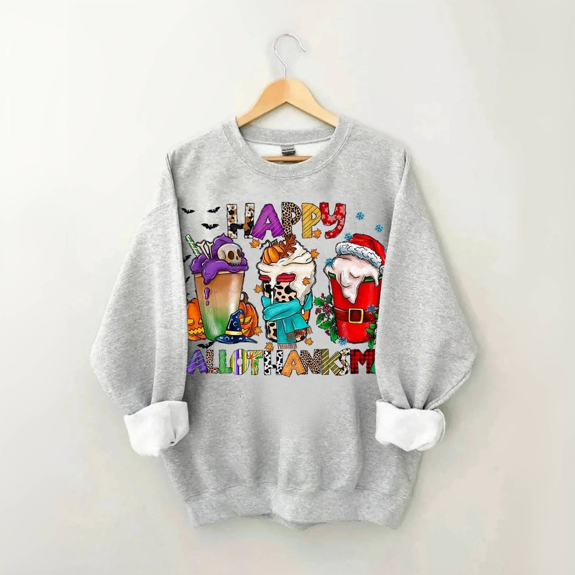 Happy Hallothanksmas Casual Sweatshirt